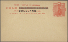 1893, Accumulation Of About 70 Stat. Postcards And Reply-cards Of The Four Different British Cards Optd. ZULULAND... - Autres - Afrique