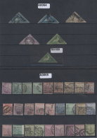 1855/1900 (ca.), Lot Of Apprx. 75 Stamps Incl. Four Trinagular Stamps (plus Two Forgeries), In Addition Two... - Autres & Non Classés