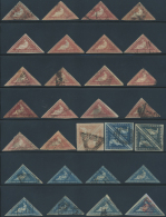 Ab 1853, Tolle Sammlung Von 72 Kap-Dreiecken Mit Vielen Unterschiedlichen Farben Und Papiersorten Ab 1 P Bis 1 Sh,... - Autres & Non Classés