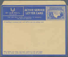 1941/1954 (ca.), Specialised Collection With 16 Different Unused Airletters And Active Service Lettercards With... - Other & Unclassified