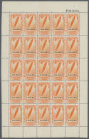 1943, Charity Issue "Historia Del Correo" With Overprint, 5c. To 2p., Lot Of 86 Complete U/m Sets Mainly... - Spaans-Guinea