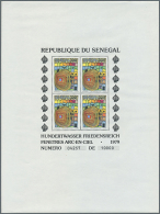 1979, Hundertwasser Mini Sheets, Shortened To 18:24 Cm, Unmounted Mint, Slightly Wavy. (D) - Senegal (1960-...)