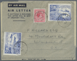 1952/64 (ca.), Duplicated Accumulation Of About 270 Airletters And Aerogrammes (120 Unused, 120 CTO And 30 Commerc.... - St.Christopher-Nevis-Anguilla (...-1980)