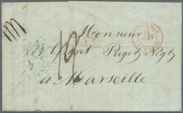 1839/1916, Group Of 5 Entires, From 1839 Cover From Guayama, 1869 Cover From St.John's, Ppc And 2 Censored Covers.... - Puerto Rico