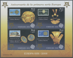 2005/2006, "EUROPA Issues 50 Anniversary", Block Issue, Mint, NH, Lot Of 10000 Blocks, Original Face Value 80,000 S... - Peru