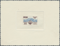 1951, 75th Anniversary Of UPU (Michel Nos. 483/91), Specialised Collection Incl. Specimen, Varieties Of Overprint... - Peru