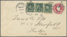 1907/1969, STATIONERY: Group Of 5 Used Stationery (2 Envelopes, 3 Cards), 2 Uprated Pieces, Mail To USA And Europe,... - Panama