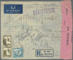 1918/1943, Group Of Twelve Better Covers, Registered, Censored And Airmail, Offering A Nice Range Of Interesting... - Palestine