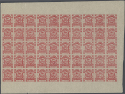 1888/1892, Definitives Coat Of Arms "Postage & Revenue", Lot Of Seven Complete U/m Sheets Of 50 Stamps Each:... - Other & Unclassified
