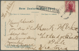 1897/1910 (ca.) SHIP MAIL: Accumulation With 7 Picture Postcards And One Cover Bearing Stamps From NZ, NSW Or GB... - Other & Unclassified