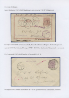 1888/1912, UNCLAIMED MAIL, Study Collection Of 14 Entires On Wirtten Up Pages, Showing Different Markings,... - Autres & Non Classés