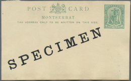 1879/1910 (ca.), Duplicated Accumulation Of About 135 Unused Postcards And Reply Cards, Envelopes, Registered... - Montserrat