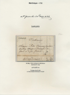 1735/1866, Very Nice Exhibition-collection On 30 Pages (28 With Content) Of The Prephilatelic Period Of Martinique,... - Andere & Zonder Classificatie