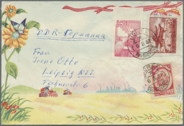 1958/62, Covers (11 + 1 Front) Including Four Registered, All To Czechoslovakia. (R) - Korea (Noord)