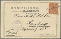 1902/1913, SHIP MAIL, Lot Of 6 Entires, Showing A Nice Selection Of Ship Cancellations, Paquebot, Unfranked Cover... - Colombia