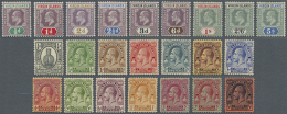 1904/1926, Lot Of Two Mint Sets: Virgins SG 54/62 And Turks SG 162/75. (R) - Iles Vièrges Britanniques