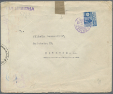 1940/56, Covers (9, Two Surface Mail) To Hamburg/Germany, Inc. "DAIREN 31.12.40 I.N.P.O." Censored Or 1950 Tourism... - Other & Unclassified
