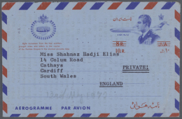 1962/1985 (ca.), Accumulation With About 140 Unused And Used/CTO Airletters And AEROGRAMMES With Several Better... - Iran