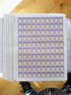 1967: Fiscalstamp 2500 Rupiah Purple And Yellow Unused, Difficult Stamp, In Complete Sheets Of 100, Mainly Very... - Indonesia