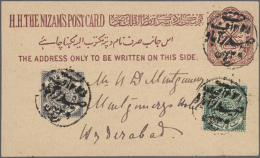 HYDERABAD 1877/1948 - POSTAL STATIONERY: Collection Of About 260 Postal Stationery Envelopes And Cards, Mint And... - Autres & Non Classés