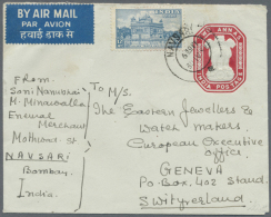 1947-1980's C.: A Box Well Filled Up With More Than 100 Interesting Post-Independence Covers, FDCs And Postal... - Other & Unclassified