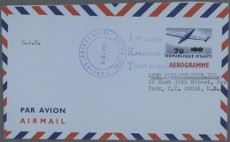 1959/1972 (ca.), Accumulation With About 200 Unused And Used/CTO Airletters And AEROGRAMMES With Several... - Haïti