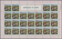 1967, Pictorial Issue, 2.400 Complete Sets Within Sheets, MNH (Mi. 437/42 A, 13.200,- €). (R) - Guinée (1958-...)