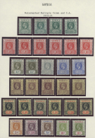 1912/1922, KGV Definitives Mult. Crown CA And Mult. Script CA, Mint Group Of 52 Stamps ½d. To 3s., Incl.... - Gambia (1965-...)