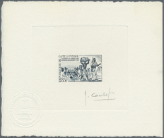 1964/1976 (approx). Collection Of 10 Different Epreuves D'artiste Signée Showing Various Topics. Former... - Côte D'Ivoire (1960-...)