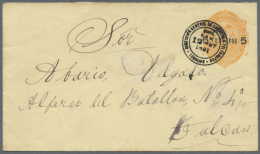 1891/1899 (ca.), Small Group With Seven Used Postal Stat. Postcards And Envelopes Incl. Different Types And Values,... - Equateur