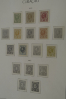 1873/1916: Mint Hinged And Used Collection Curacao 1873-1916 On Albumpages In Folder. Collection Contains Better... - Curaçao, Antilles Neérlandaises, Aruba