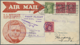 1899/1943, Group Of 16 Entires, Showing A Nice Array Of Interesting Frankings, Ship And Airmail, Censored Mail,... - Other & Unclassified