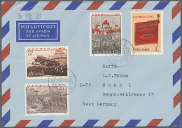 1971, Complete Annual: Sets  On Covers (8 Inc. KPC 50 Years Strip-3 X2), Card (1) Mostly Air Registered To Germany.... - Andere & Zonder Classificatie