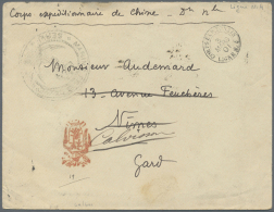 1900/1937, French Military Mail In China (navy), Covers (4) Resp. Card (1). Inc. W. 1901 Ship P.o.... - Other & Unclassified