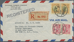 1947/48, SYS Plum Blossoms On Cover (12) Mostly Airmail To USA Inc. Registration. (D) - Andere & Zonder Classificatie