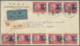 1945/47 (ca.), Airmail Covers To US With Commemoratives (10)  Inc. 4 Registered. (D) - Andere & Zonder Classificatie