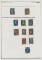 1857/1972: Collection Of Mint And Used Stamps, Well Written Up On Pages, Starting With An 1854 Pre-adhesive Letter... - Sri Lanka (Ceylan) (1948-...)