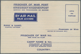 1942/1994 (ca.), MILITARY And POW MAIL: Accumulation With About 200 Used And Unused Formular Airmail Lettercards,... - Autres & Non Classés