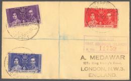 1937/38, Coronation Set On 6 Individual Registered Covers (incl. 1 X FDC) Used From Tulagi Or Gizo To England Or... - Other & Unclassified