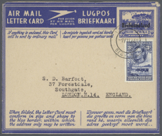 1945/1955 (ca.), Accumulation With About 200 Unused And Used/CTO AIRMAIL LETTERCARDS With Better Items Incl.... - Andere & Zonder Classificatie