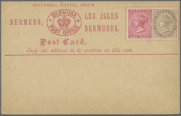 1880/1960 (ca.), Duplicated Accumulation Of About 730 Unused Postcards And Reply Cards, Registered Letters And... - Bermudes