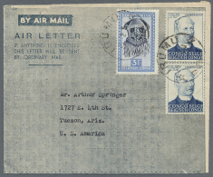 1950/1964 (ca.), AEROGRAMMES: Accumulation With About 400 Unused And Used/CTO Airletters And Aerogrammes (incl.... - Andere & Zonder Classificatie