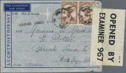 1939/1942, Four Airmail Letters In Fine Condition Sent From Belgian Congo To England, USA And One Within Congo. All... - Andere & Zonder Classificatie