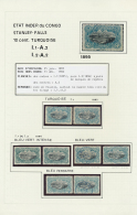 1895, Specialised Collection Of The 10 Cent. Stanley Falls Greenblue/black On 54 Leaves. (D) - Andere & Zonder Classificatie