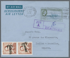 1949/1977 (ca.), AEROGRAMMES: Accumulation With About 130 Unused And Used/CTO Airletters And Aerogrammes With... - Barbades (1966-...)