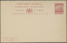 1890/1970 (ca.), Collection Of 53 Different Unused Stationeries QV To QEII Incl. Types, Containing Cards, Reply... - Barbades (1966-...)