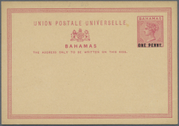 1881/1963 (ca.), Duplicated Accumulation Of About 450 Unused Postcards And Reply Cards, Envelopes, Registered... - Bahamas (1973-...)