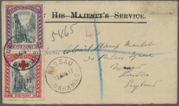 1854/1958 (ca.), Accumulation With 43 Covers, Postcards And Postal Stationeries Incl. Some Interesting Usages, Nice... - Bahamas (1973-...)