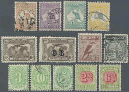 1902/1956 (ca.), Collection On Old Album Pages With Several Better Stamps Incl. Kangaroos To 5s. And KGV Heads To... - Autres & Non Classés