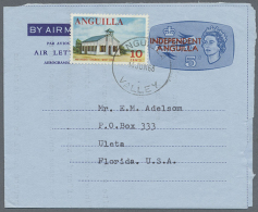 1967/1989 (ca.), AEROGRAMMES: Accumulation With About 150 Unused And Used/CTO Airletters And Aerogrammes With... - Anguilla (1968-...)